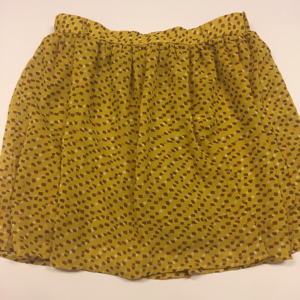 Mossimo Mustard Yellow Skater Skirt